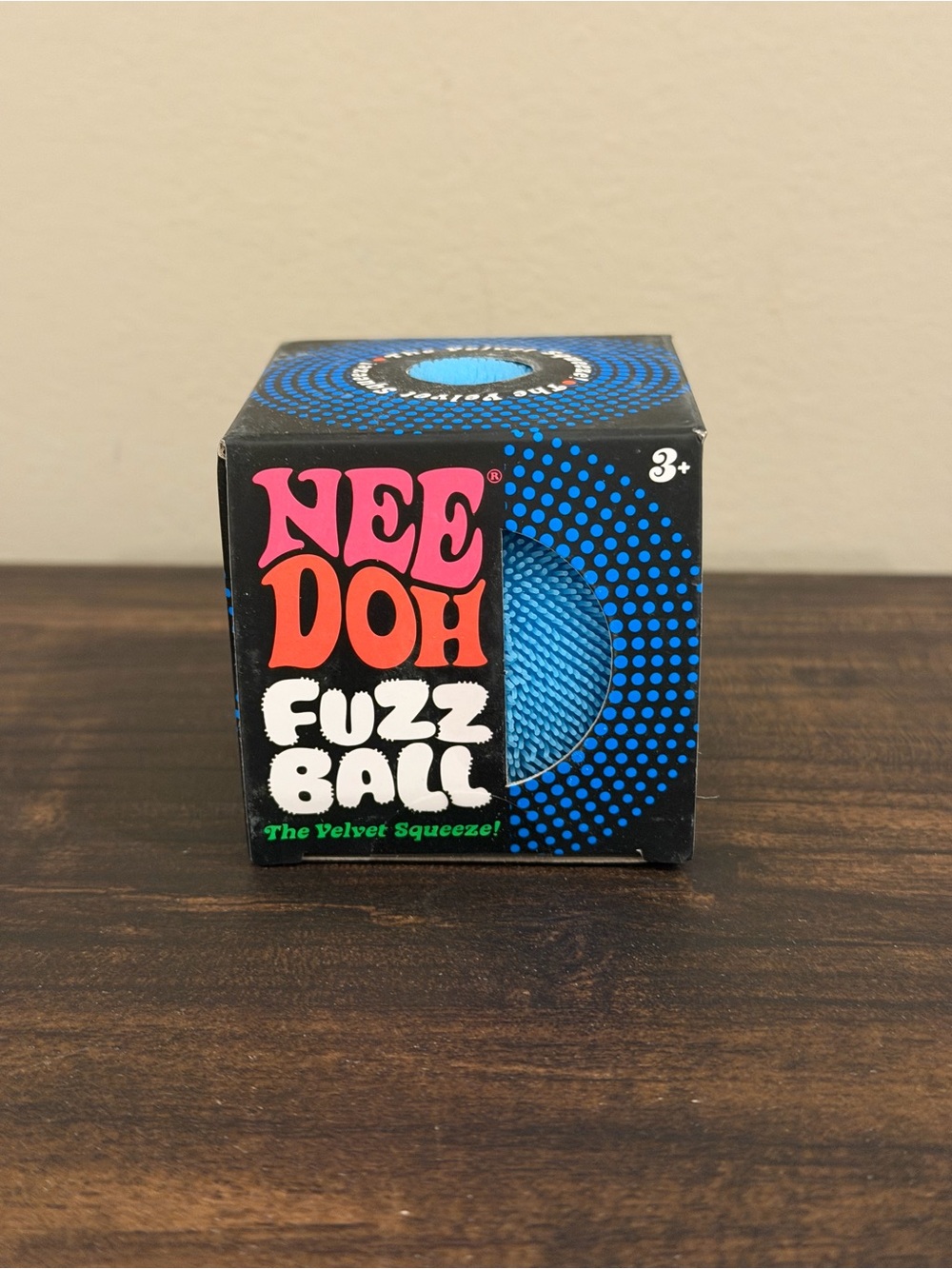 Fuzz Ball Velvet Squeeze Toy - Blue